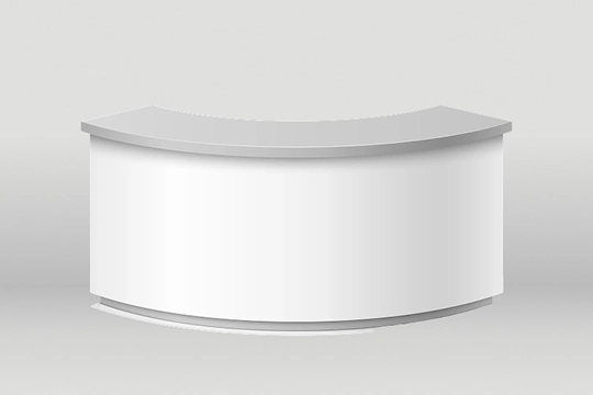 Counter Booth แบบโค้ง